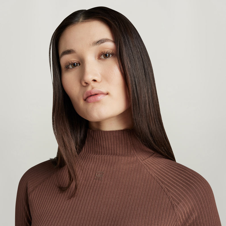 G-STAR® Rib Slim Kleid Braun