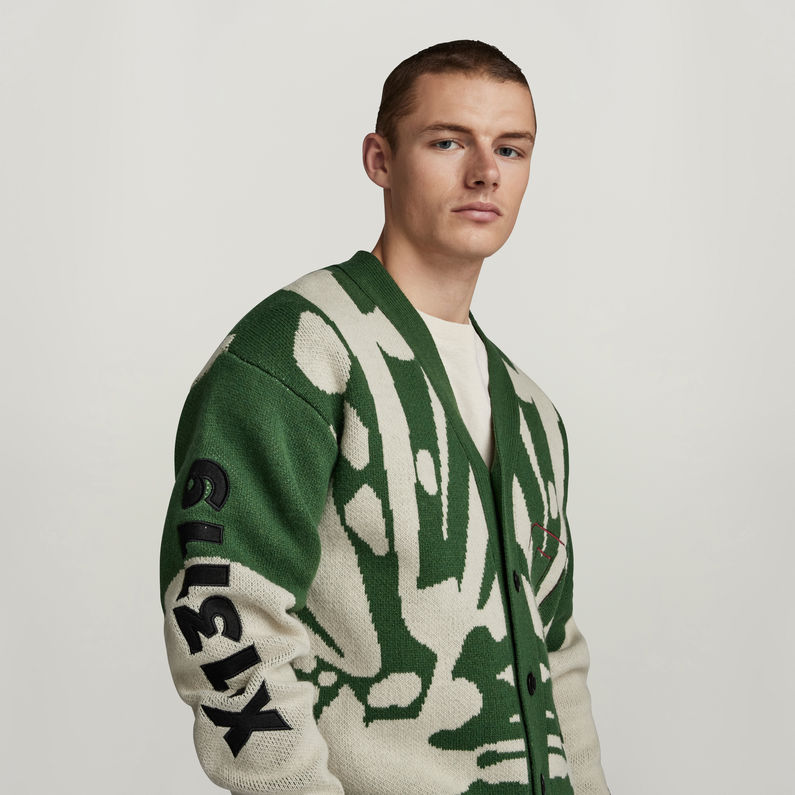 Holiday Loose Knitted Cardigan | Green | G-STAR® US