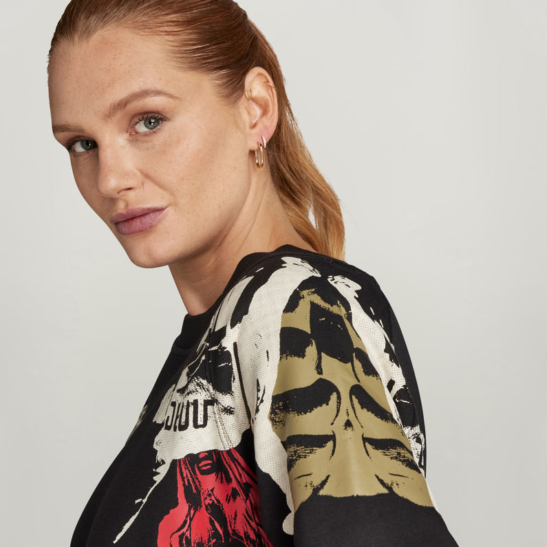 G-STAR® Robe-Sweat Loose Graphic Noir