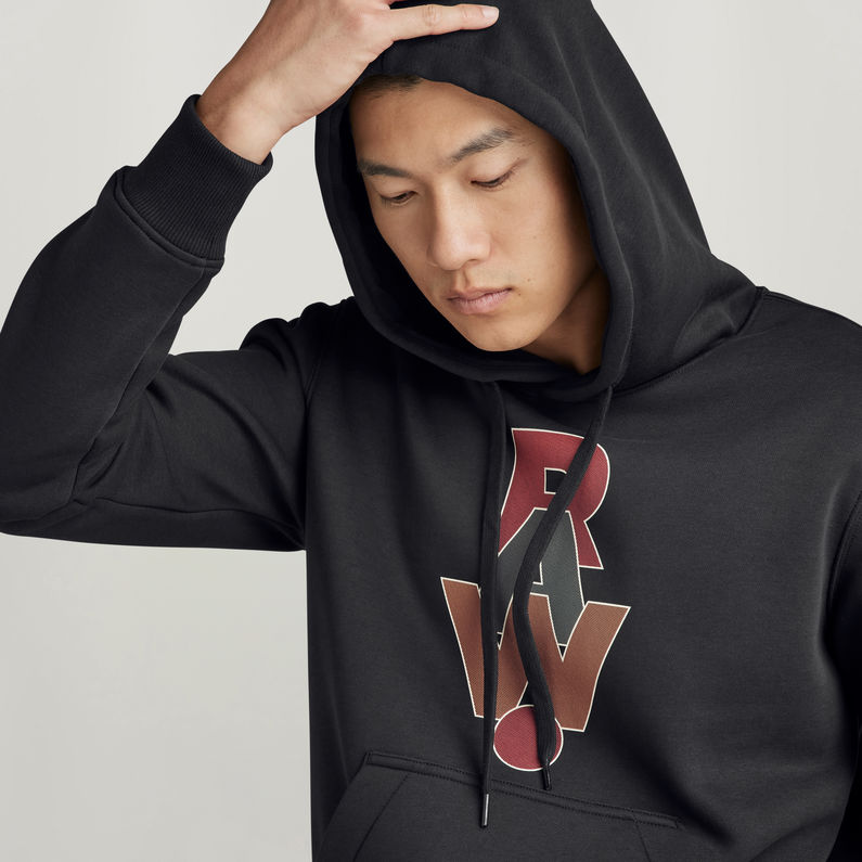 G-STAR® Graphic Hooded Sweatshirt Schwarz