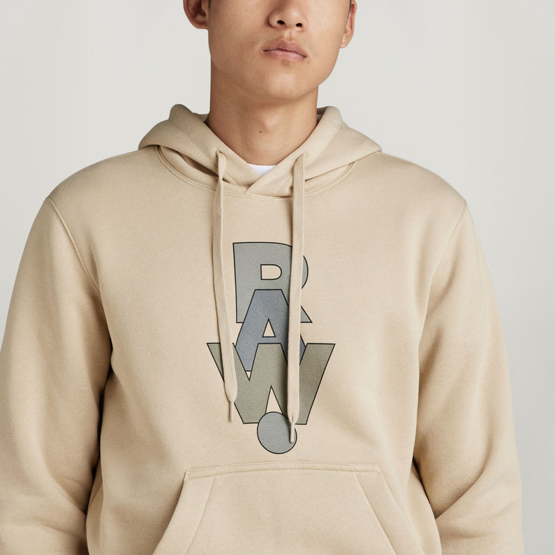 G-STAR® Graphic Hooded Sweater Beige