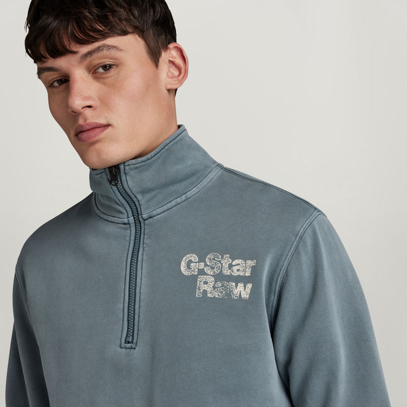 G-STAR® Painted Garment Dyed Graphic Skipper Sweater Grijs