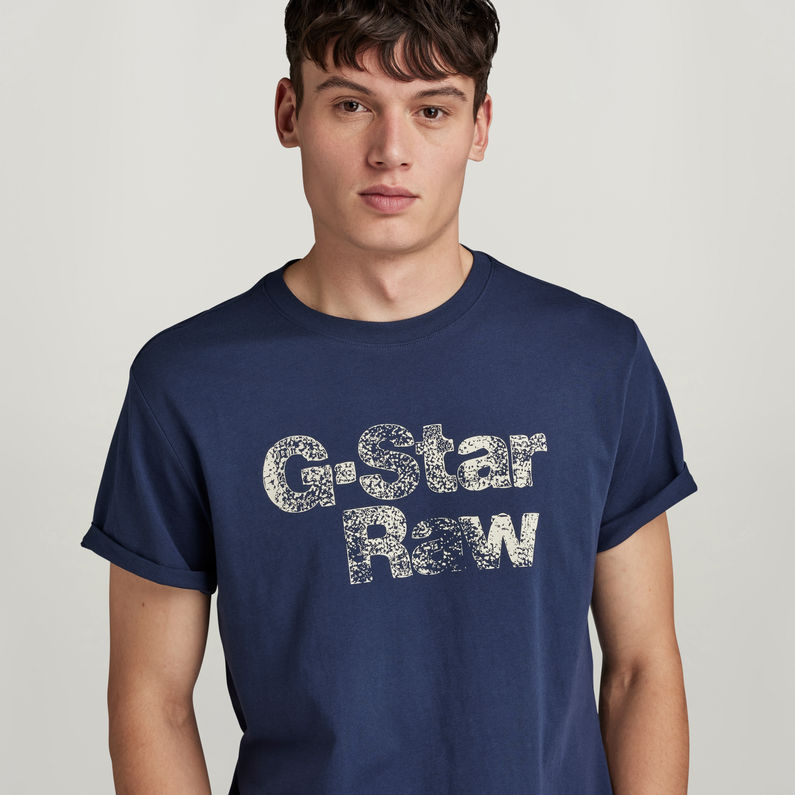 G-STAR® Painted Graphic Lash T-Shirt Donkerblauw