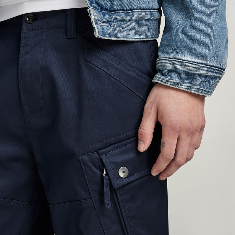 G-STAR® Pantalon Zip Cargo Regular Tapered Bleu foncé