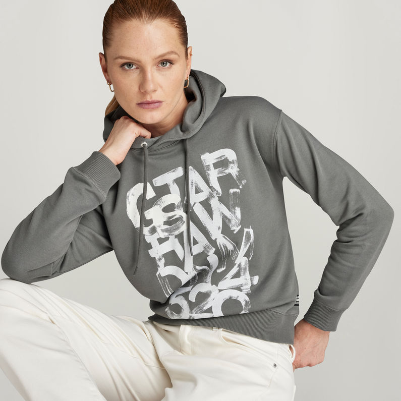 G-STAR® Graphic 3 Hooded Sweatshirt Grau