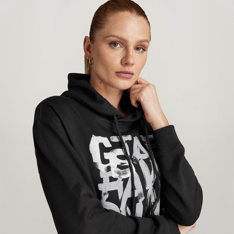 G-STAR® Graphic 3 Hooded Sweatshirt Schwarz