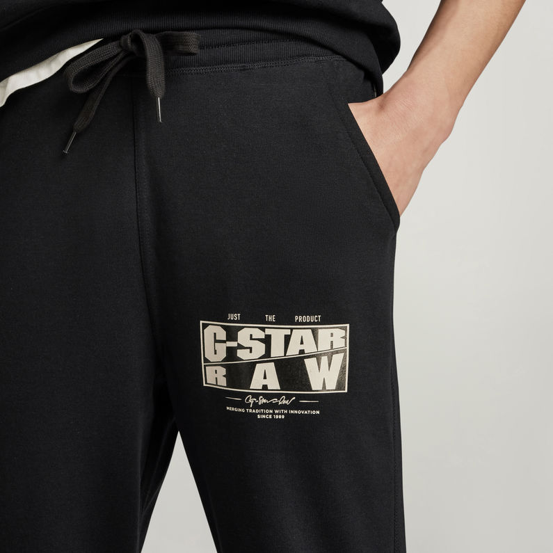 G-STAR® Oblique logo Sweat Pants Black