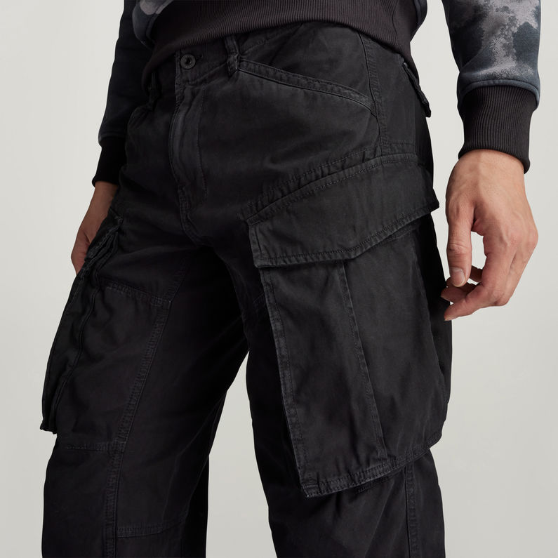 G-STAR® Cargohose 3D Regular Tapered Cuffed Schwarz