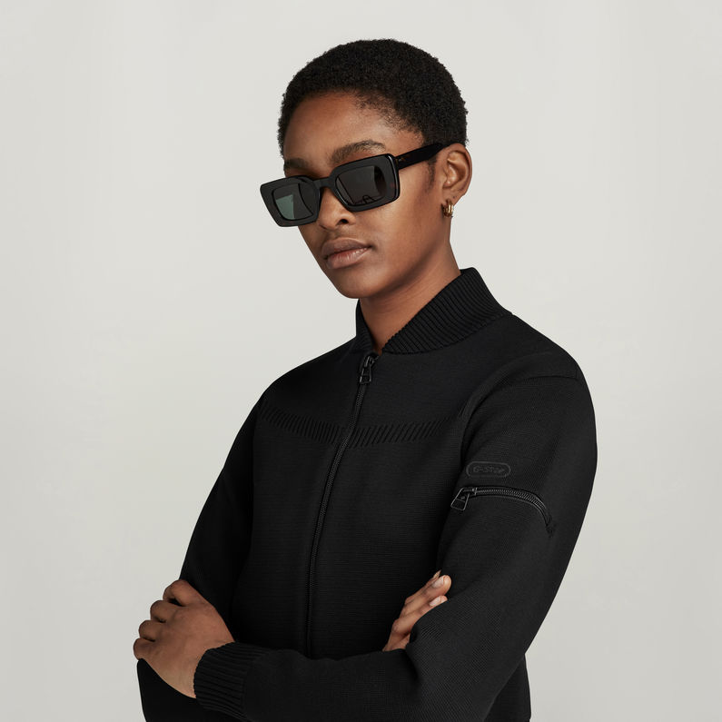 G-STAR® Moto Gebreide Bomber Sweater Zwart