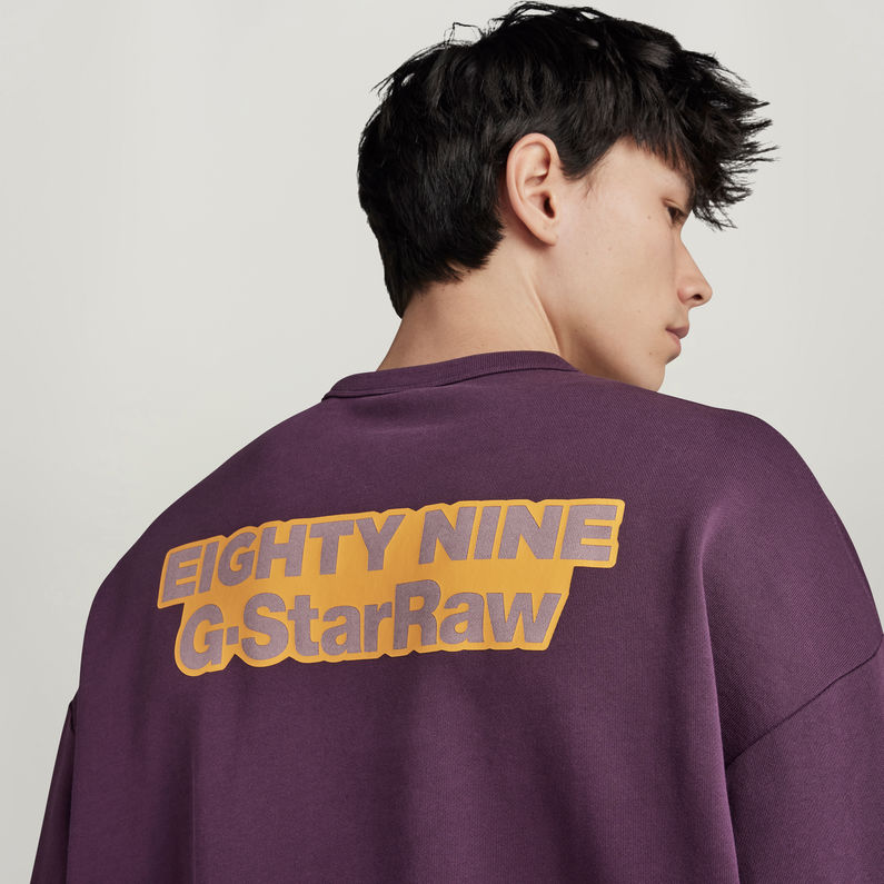 G-STAR® Moto Sport Graphic Loose Sweater Purple