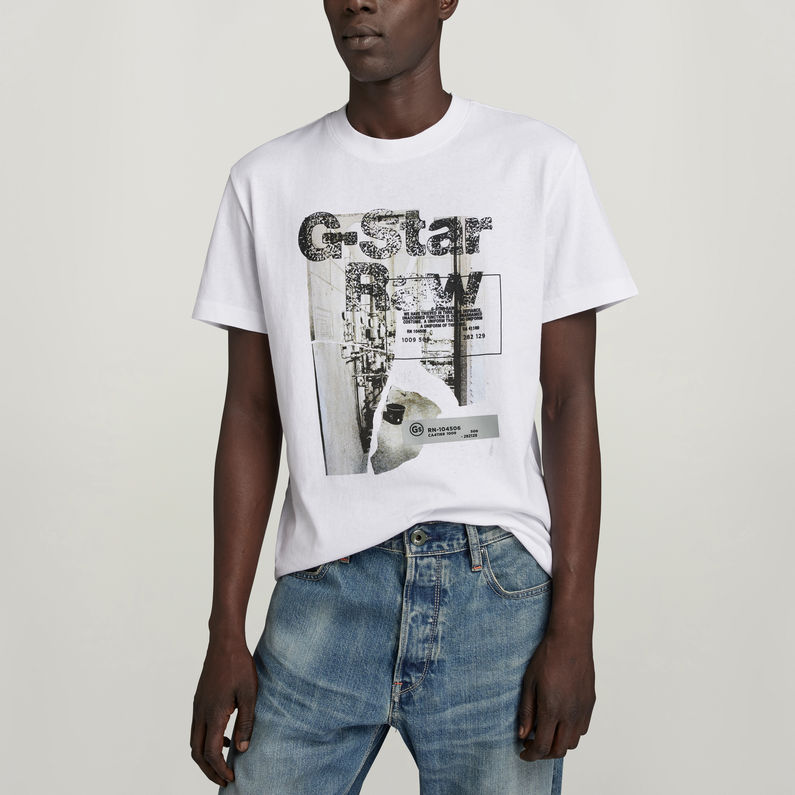G-STAR® HQ Print T-Shirt Weiß
