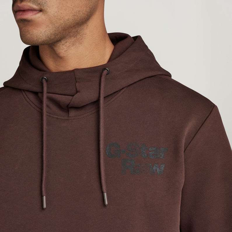 G-STAR® Back Print Hoodie Brown