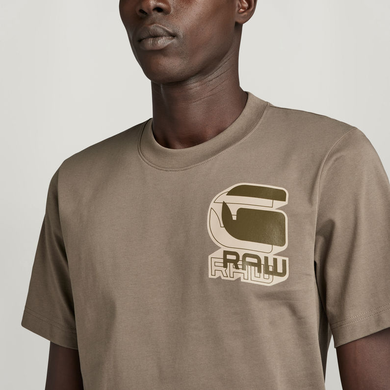 送料込★G-Star★Shadow Slim Tシャツ Shadow Graphic Slim T-Shirt | Brown | G-STAR® ZA