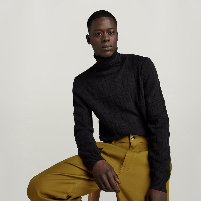 G-STAR® Table Structure Turtle Knitted Sweater ブラック