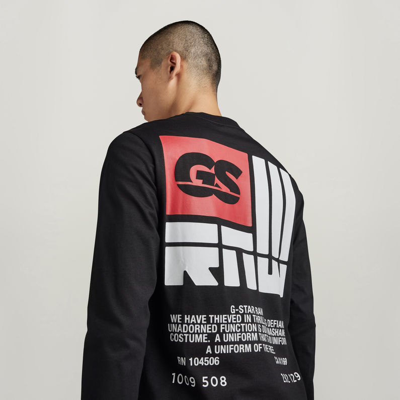 G-STAR® T-Shirt GS RAW Back Graphic Noir