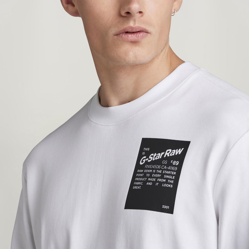 G-STAR® Tile Back Graphic Loose T-Shirt White