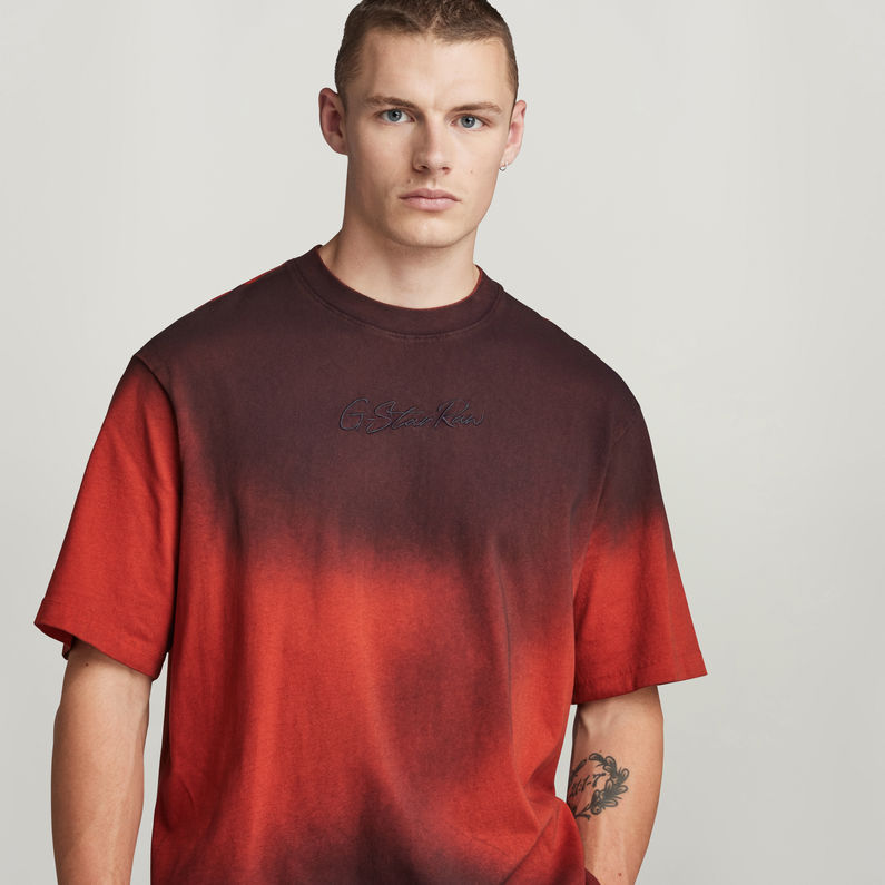 G-STAR® T-Shirt Hand Sprayed Boxy Orange