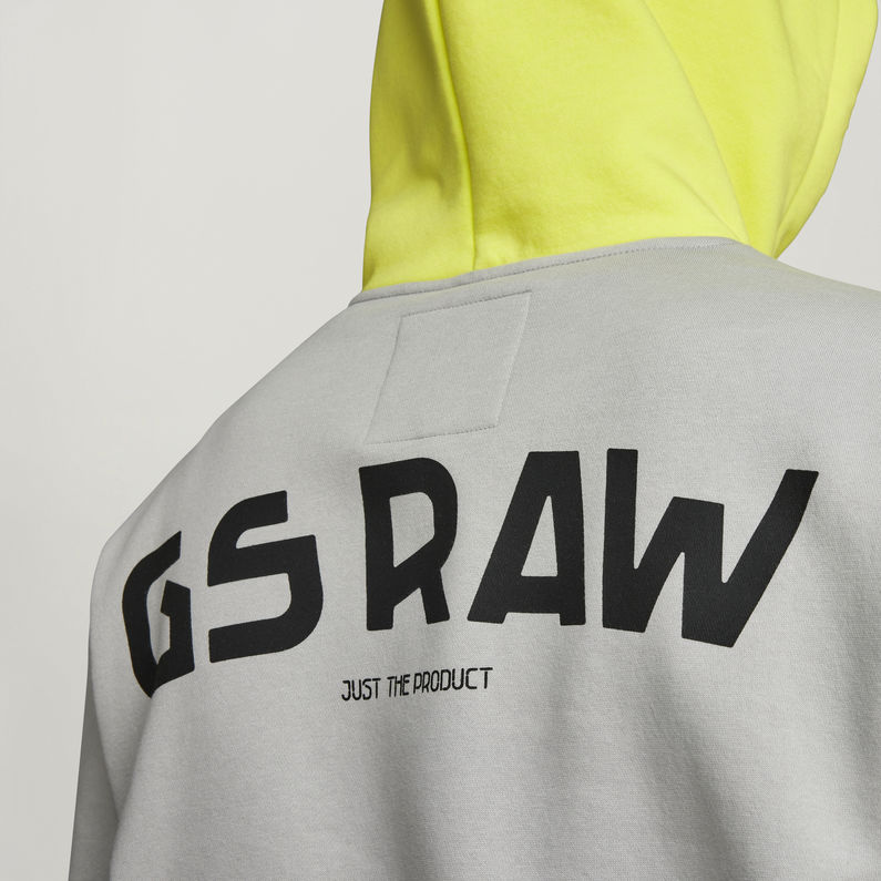 G-STAR® Color Blocking Hooded Sweatshirt Grau