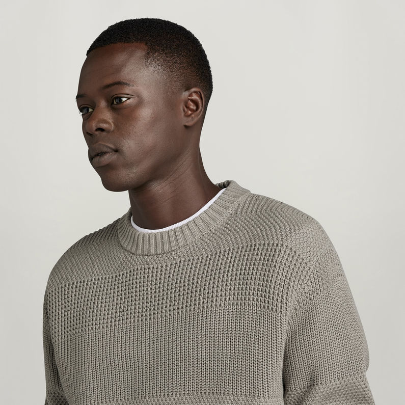 G-STAR® Hori Structure Knitted Sweater Grey