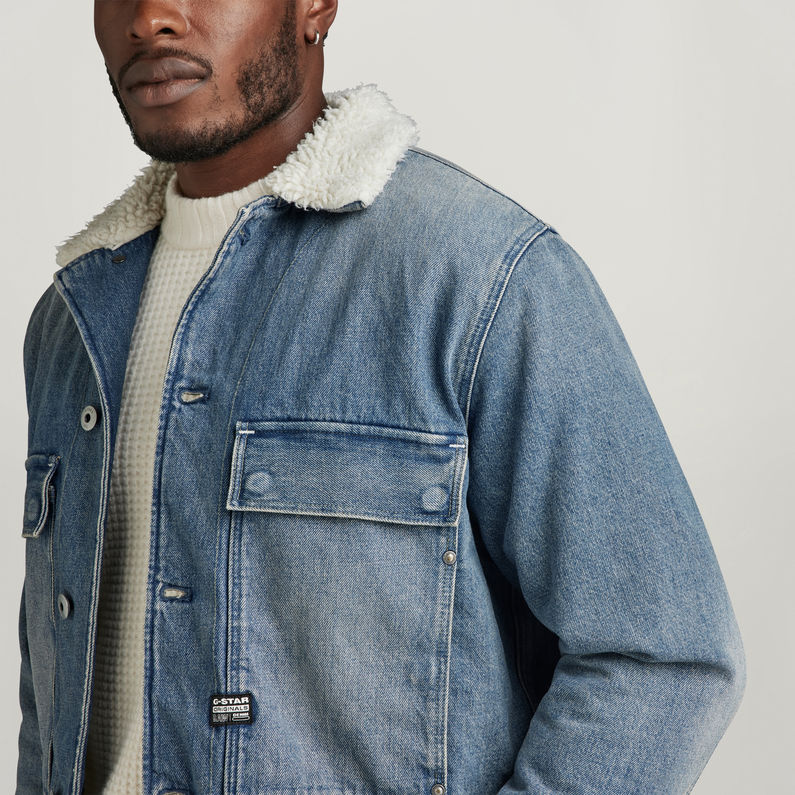 G-STAR® Utility Flap Pocket Sherpa Jacke Mittelblau