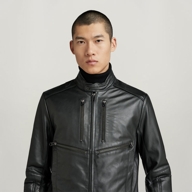 G-STAR® Biker Leather Jacket Black