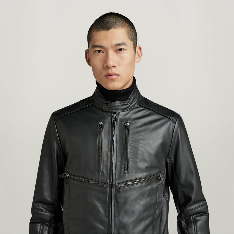 G-STAR® Veste Biker Leather Noir