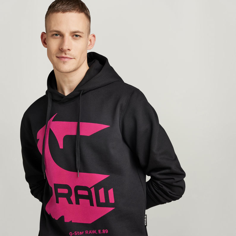 G-STAR® Shadow Drop Graphic Hoodie Black