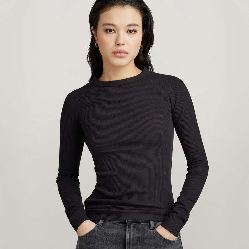 G-STAR® Slim Rib Top Black