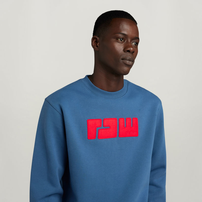 G-STAR® RAW. Felt Sweatshirt Mittelblau