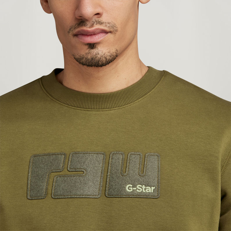 G-STAR® RAW. Felt Sweatshirt Grün