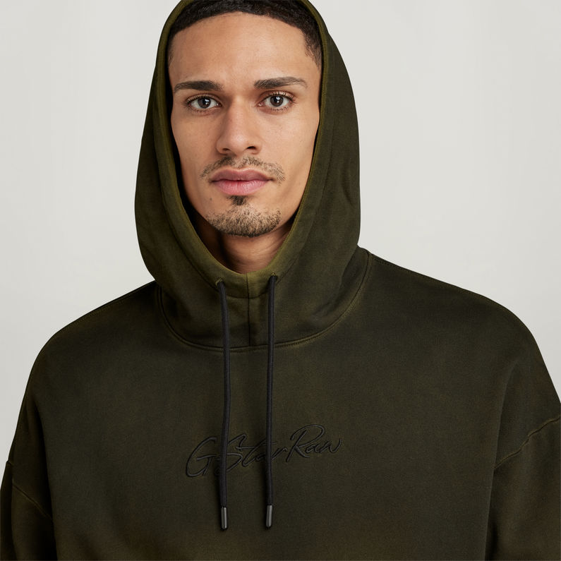 G-STAR® Sudadera Hand Sprayed Hooded Loose Verde