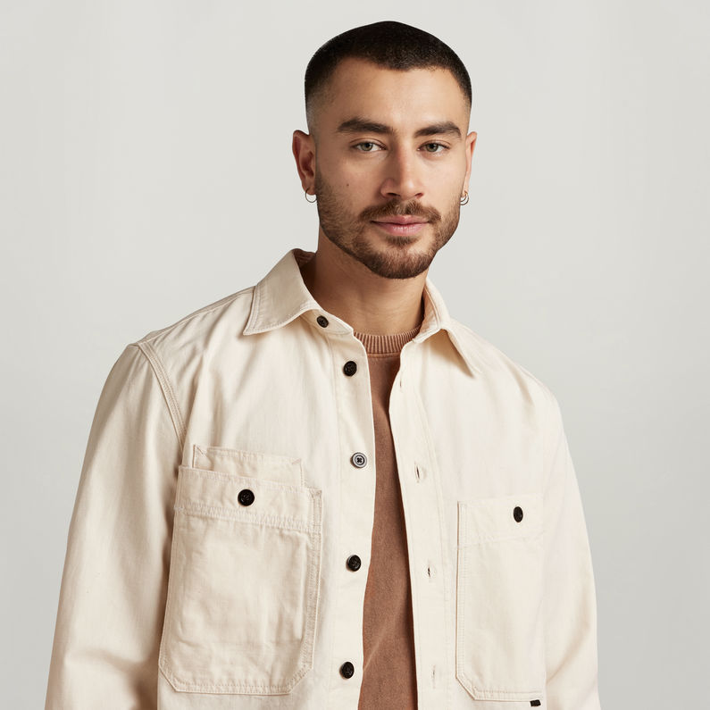 G-STAR® Chemise Nimes Regular Unisex Blanc