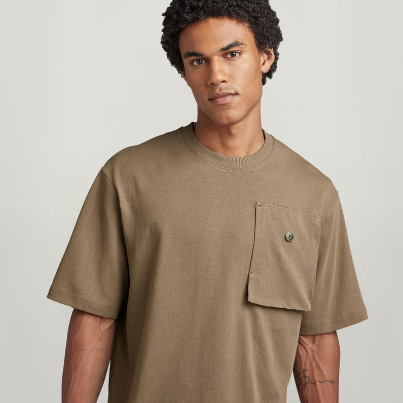 G-STAR® Oversized Boxy T-Shirt Chest Pocket Brown