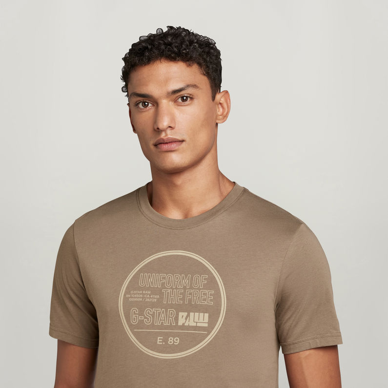 G-STAR® Chest Graphic Slim T-Shirt Brown