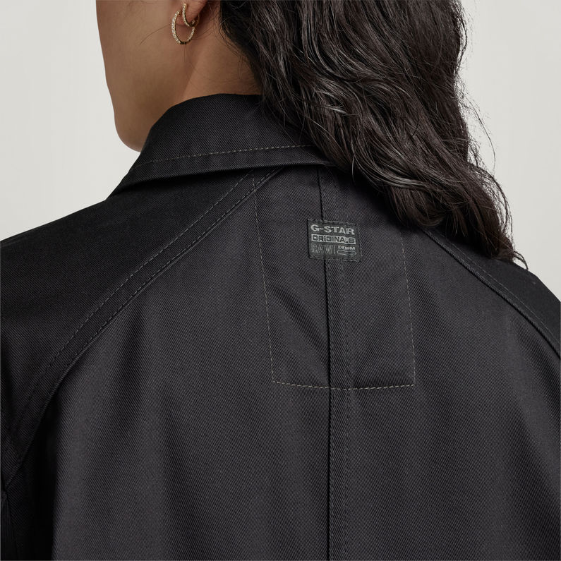 G-STAR® Trench Unisex Coupe Droite Noir