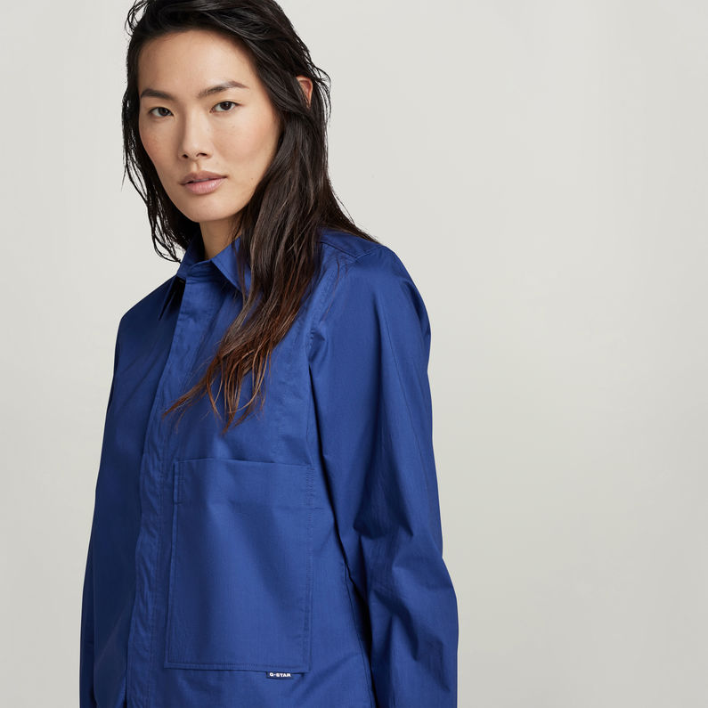 G-STAR® Boxy Hemd Mittelblau