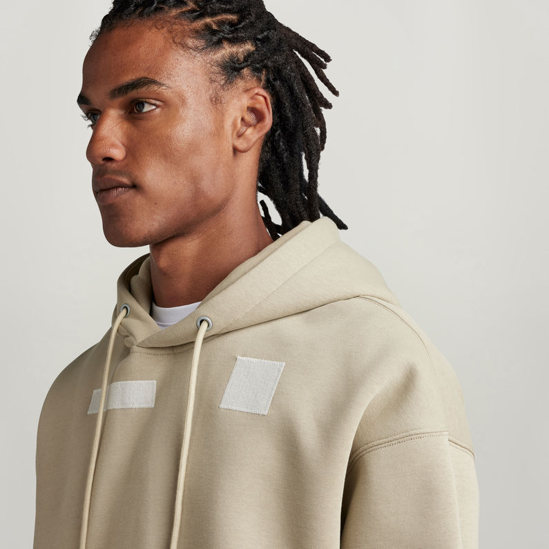 G-STAR® Velcro Loose Hoodie Beige