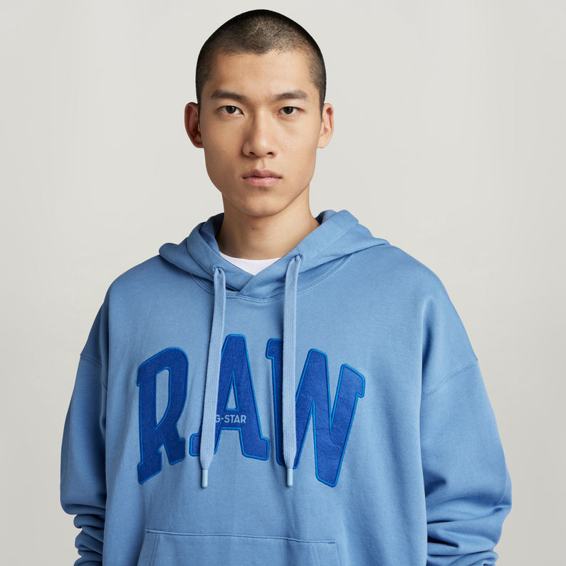 G-STAR® RAW University Oversized Hoodie Midden blauw