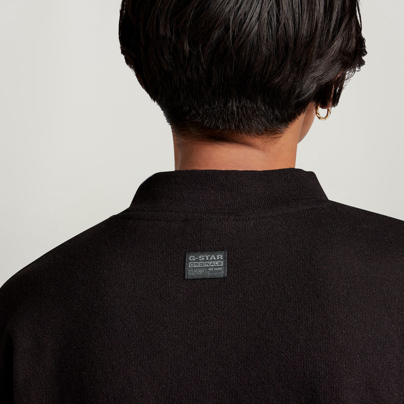 G-STAR® T-Shirt Mock Neck Loose Negro