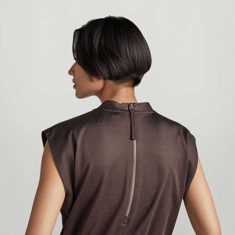 G-STAR® Wide Leg V-Neck Jumpsuit Brown