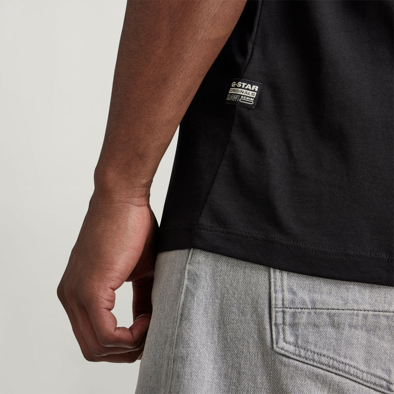 G-STAR® Graphic Ribbed T-Shirt Schwarz