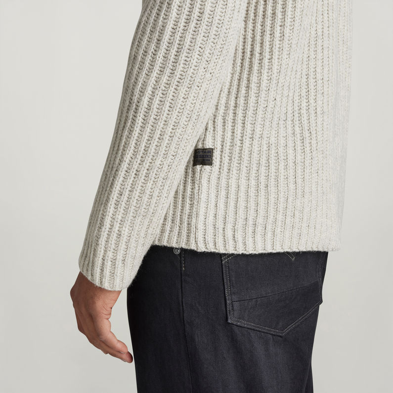 G-STAR® Gebreide Trui Chunky Skipper Beige