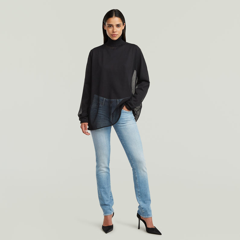 G-STAR® Sheer Loose Turtle Knitted Sweater Black