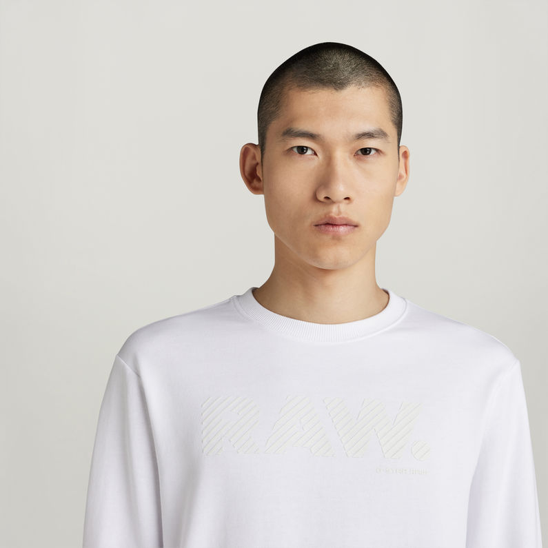 G-STAR® Regular Crew Neck Graphic Sweat White