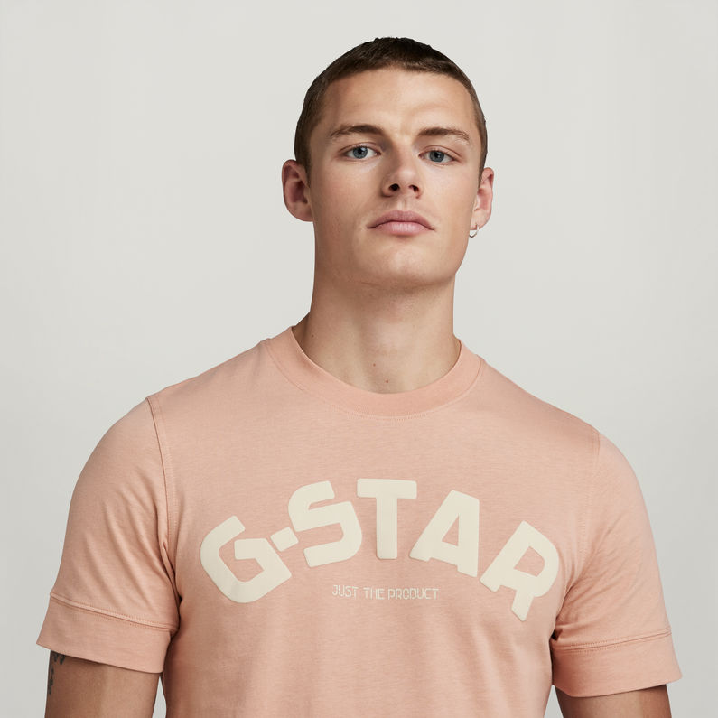 G-STAR® Puff Logo Slim T-Shirt Pink