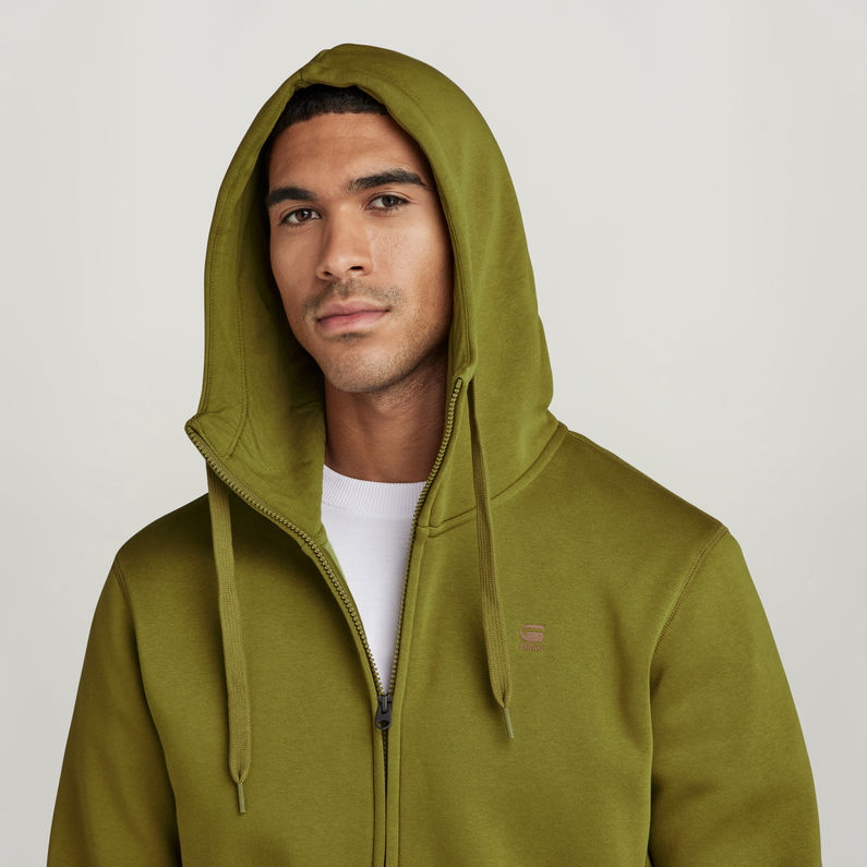 G-STAR® Premium Core Hooded Zip Thru Sweater Green