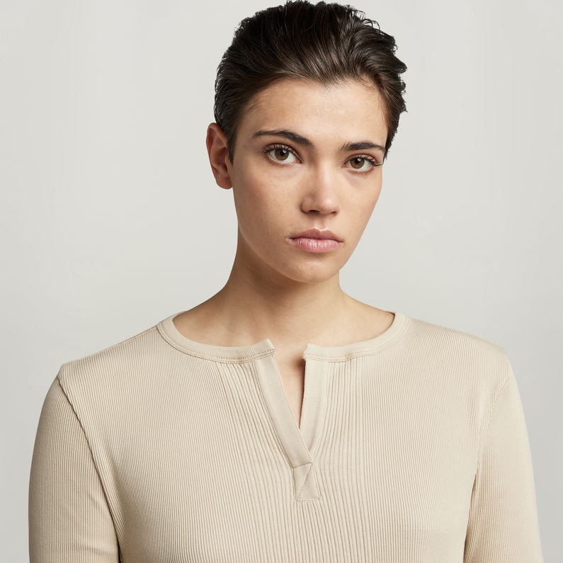 G-STAR® Granddad Slim Top Beige