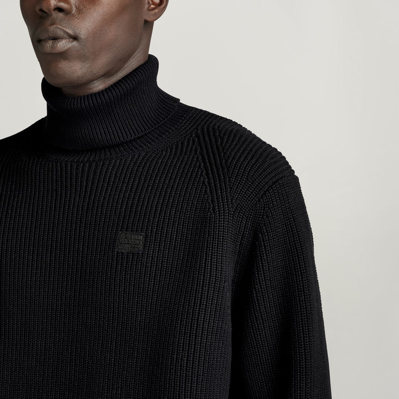 G-STAR® Pullover Turtle Knitted Schwarz