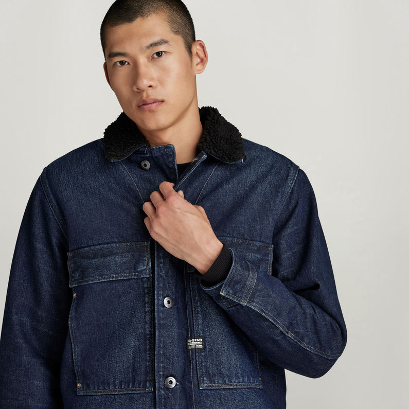 G-STAR® Utility Flap Pocket Sherpa Jacket Dark blue