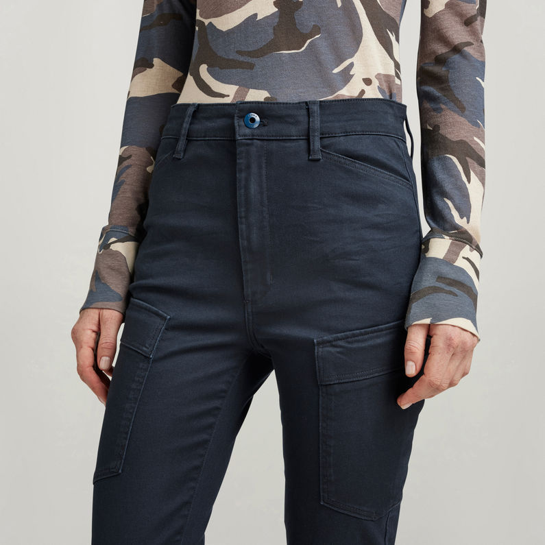 G-STAR® Kafey Cargo Broek Ultra High Skinny Donkerblauw